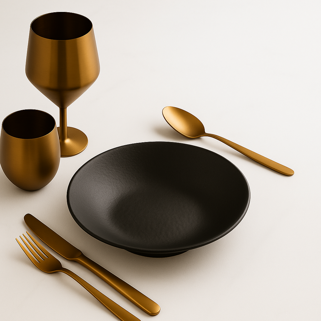 Midnight Stonewave Dinner Bowl - Set of 4