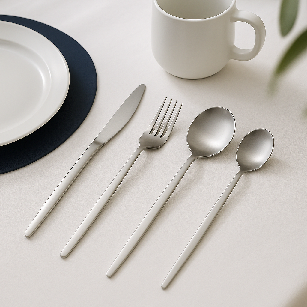 Matte Silver Cutlery Set – 4 person set