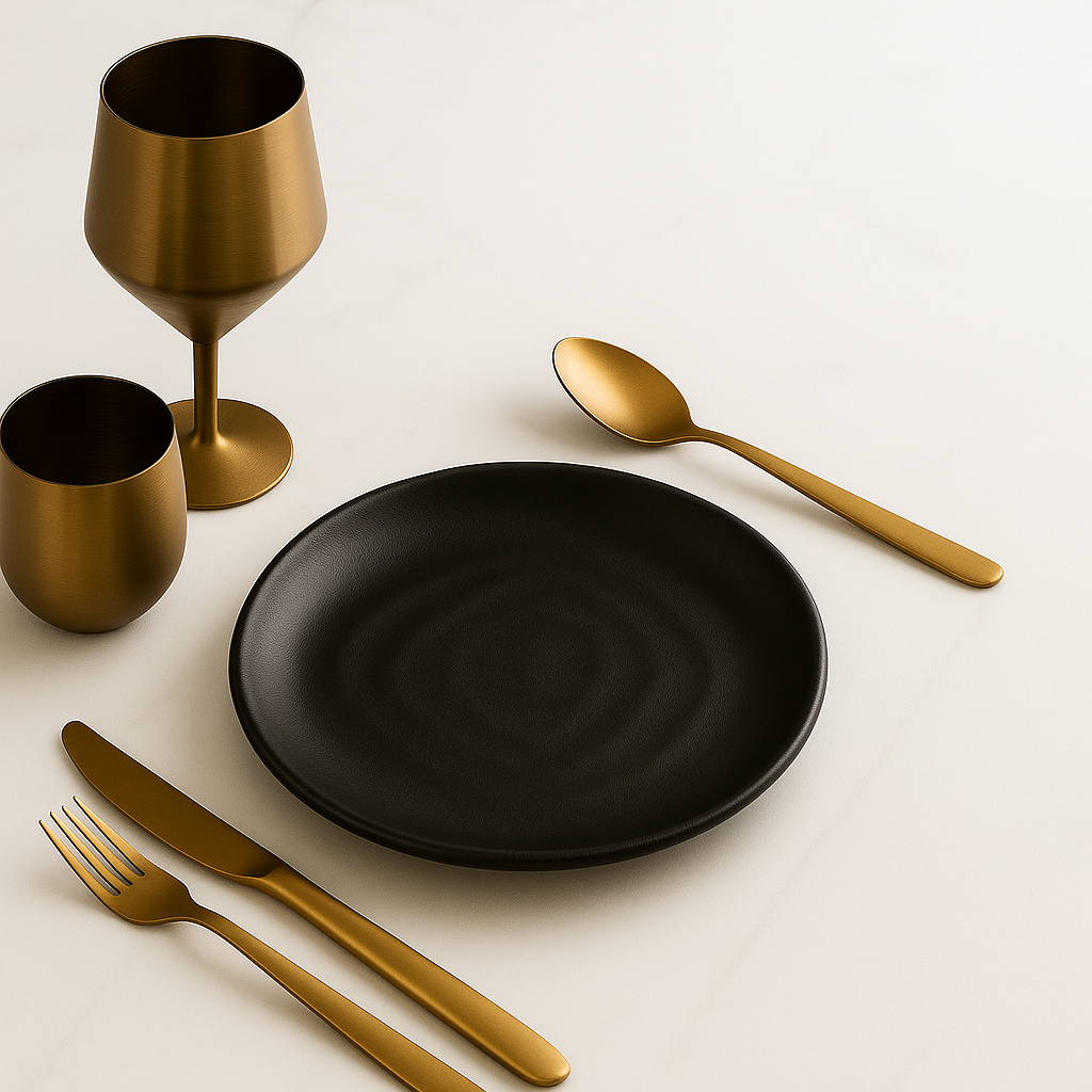 Midnight Stonewave Classic Plate - Set of 4