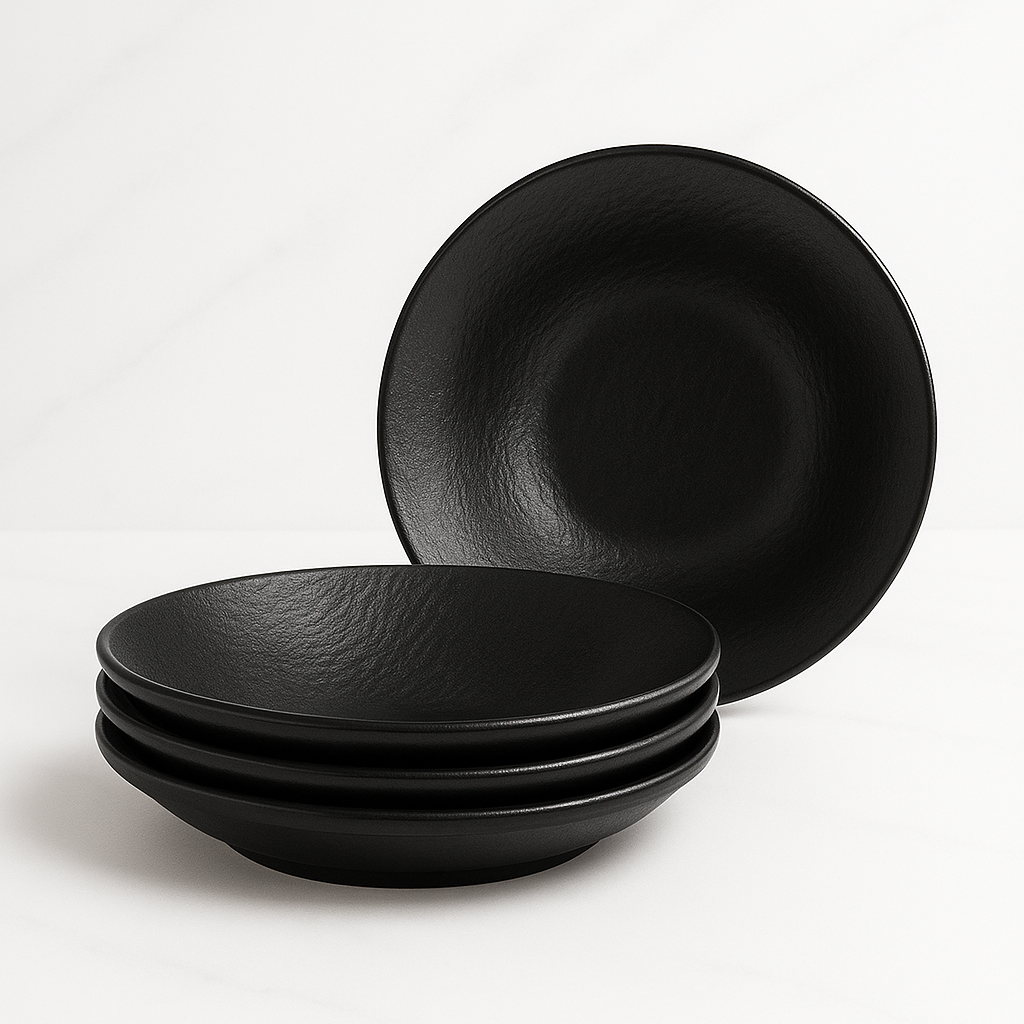 Midnight Stonewave Dinner Bowl - Set of 4