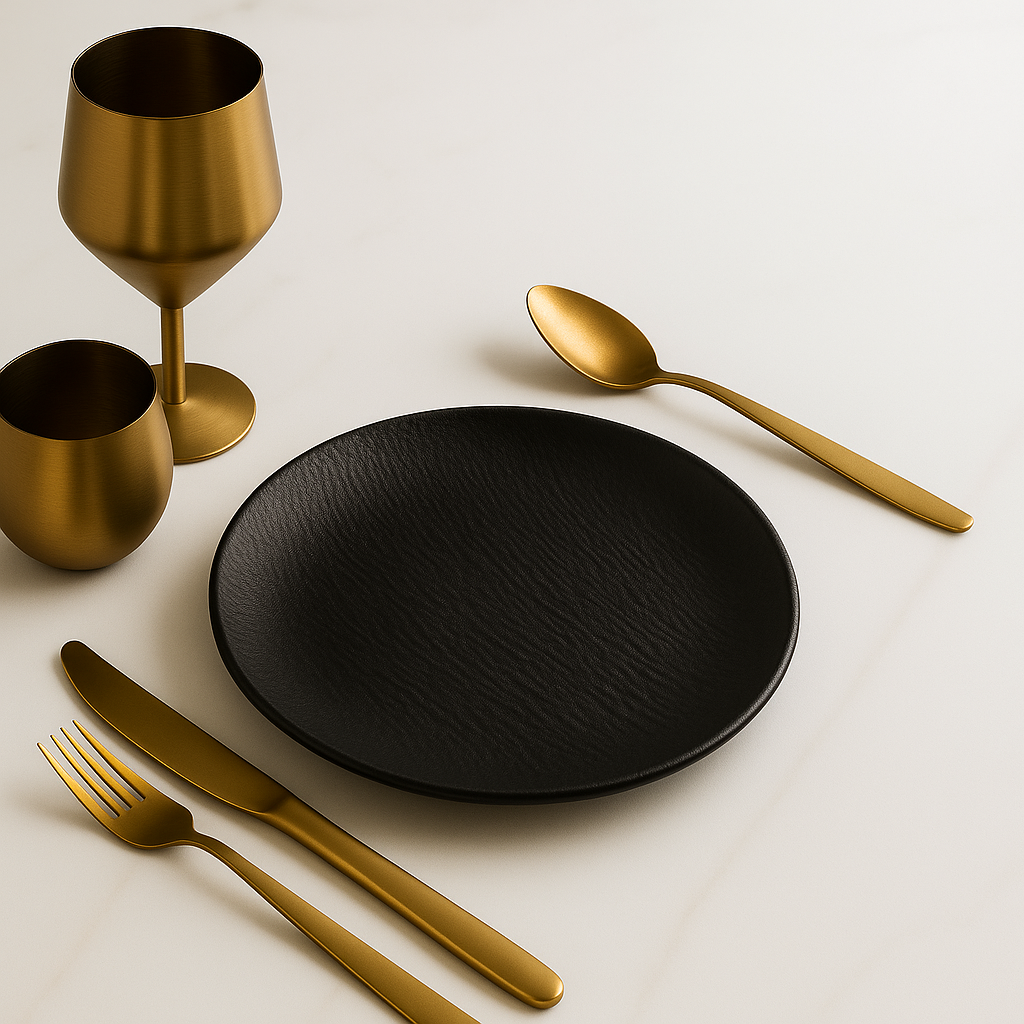 Midnight Stonewave Dinner Plate - Set of 4